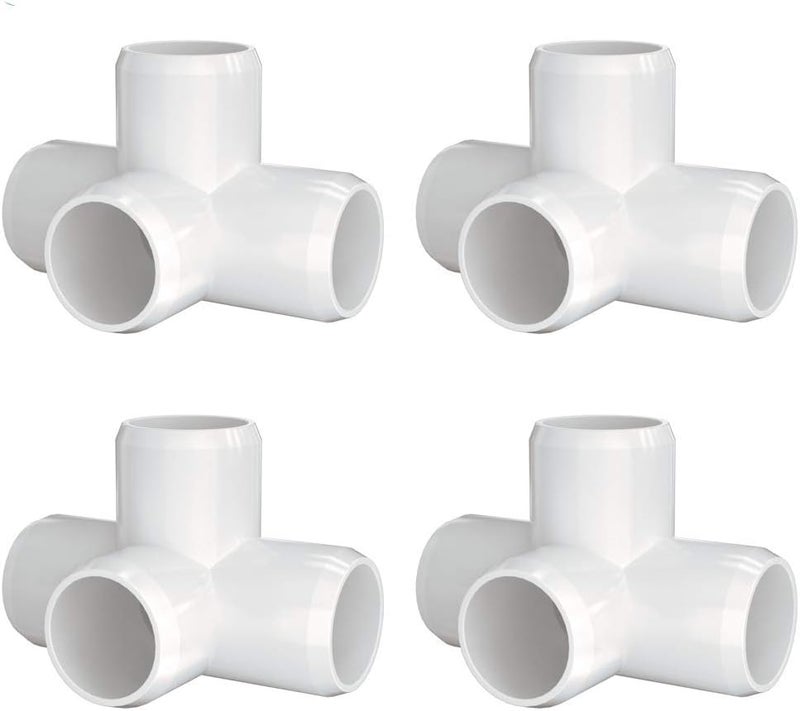 letsFix ‌ 4 Way PVC Fittings 1-1/4 Inch (4-Pack), Furniture-Grade, Heavy-Duty Pipe Connectors for Plumbing, DIY Projects, and Home Furniture Assembly, Compatible with 1-1/4" Schedule 40 PVC Pipes‌ - Image 1